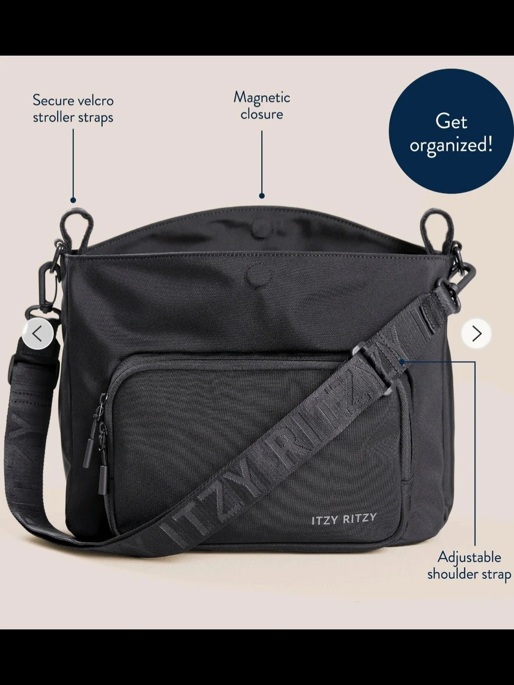 Itzy Ritzy Belong Cargo Caddy Crossbody Diaper Bag Baby Bundle NWT
